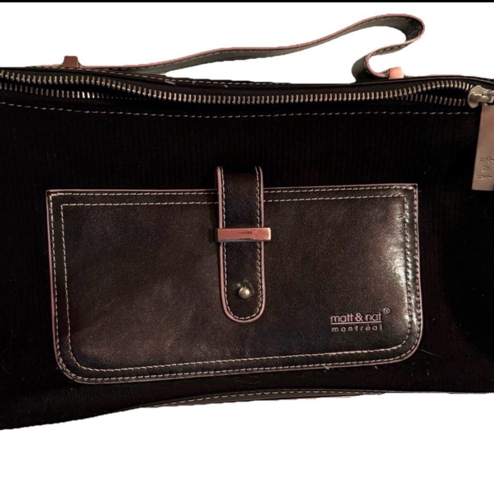 Montreal designers Matt & Nat black vegan leather East West Handbag Purse Bag
